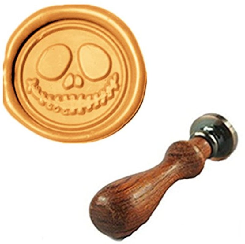 MDLG Skeleton Skull Smile Wax Seal Sealing Stamp Embellishment Halloween Invitation Card Snail Mail Gift Wrapping Wine Package Great Christmas Gift Idea Wax Seal Stamp Set - Image 1